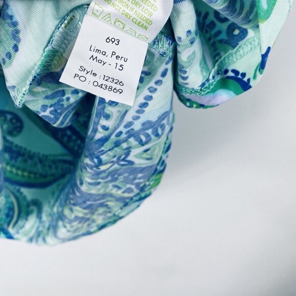 Lilly Pulitzer XS Rossmore T-Shirt Dress Keep It Current Poolside Blue 12326. - Picture 6 of 8